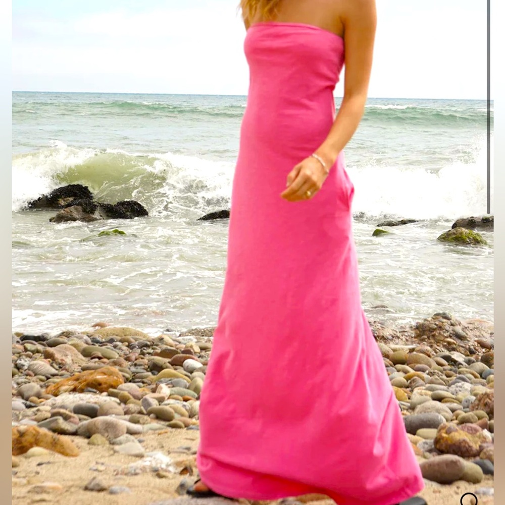 LNA Pink Topanga Strapless Dress size small.